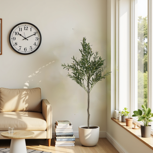 Gdf Studio Sylvar 66" Artificial Olive Tree With Pot