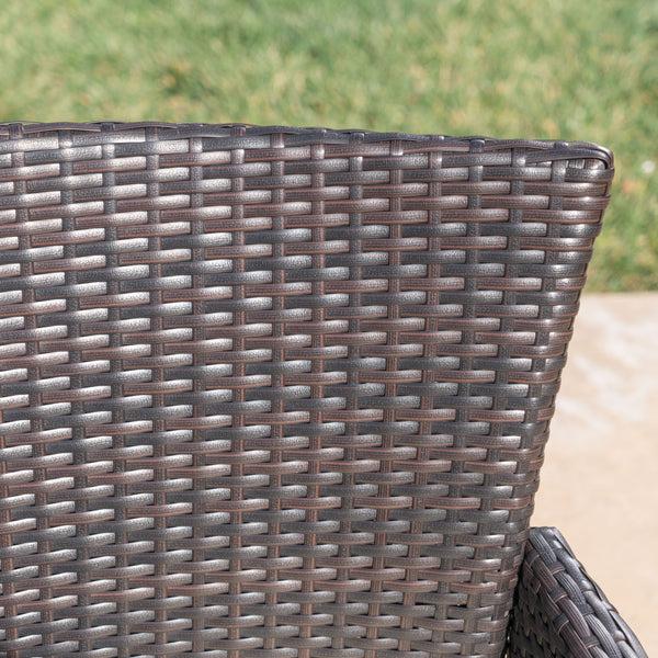 Gdf Studio Taft 6 Persons Wood & Wicker Outdoor Dining Set