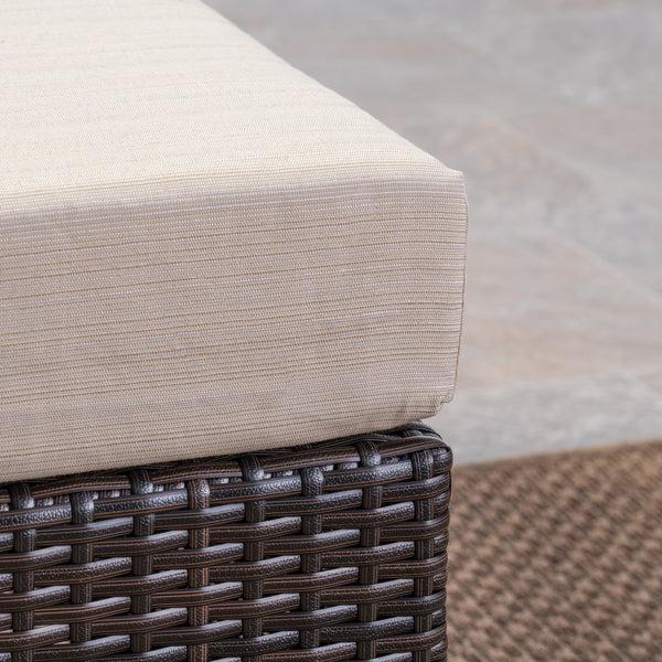 Gdf Studio Tammy Rosa Outdoor 3 Seat Wicker Couch Set With Storage Coffee Table