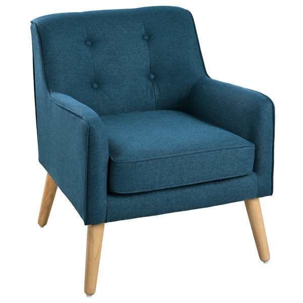 Gdf Studio Tapara Mid-Century Modern Armchair - Tufted Fabric Accent Chair