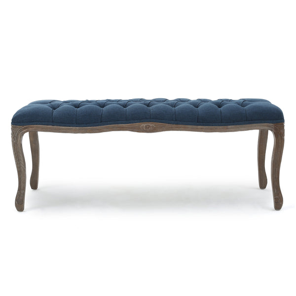gdf studio Tasette Traditional Button Tufted Fabric Bench