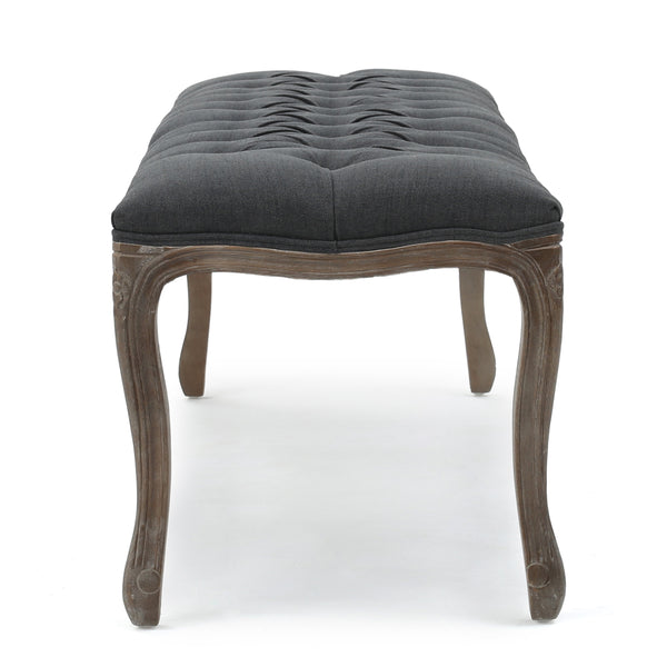 Gdf Studio Tassette Traditional Button Tufted Fabric Bench