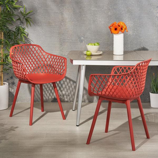 gdf studio Tate Outdoor Modern Dining Chair (Set of 2)