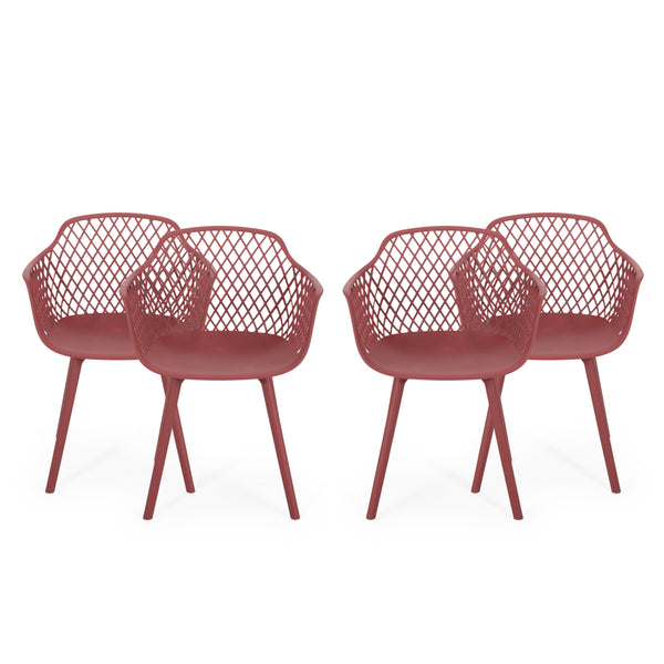 Gdf Studio Tate Outdoor Modern Dining Chair (Set Of 4)