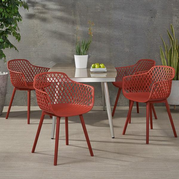 gdf studio Tate Outdoor Modern Dining Chair (Set of 4)