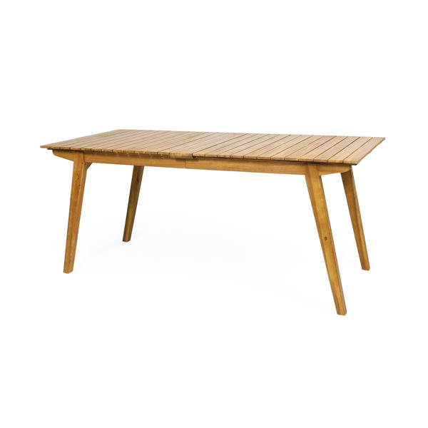 gdf studio Tavish Outdoor Rustic Acacia Wood Dining Table