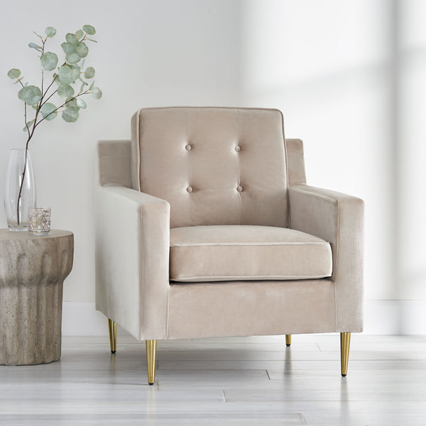 Gdf Studio Taylea Modern Glam Tufted Velvet Club Chair