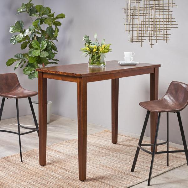 Gdf Studio Taylo Contemporary Acacia Wood Bar Height Table