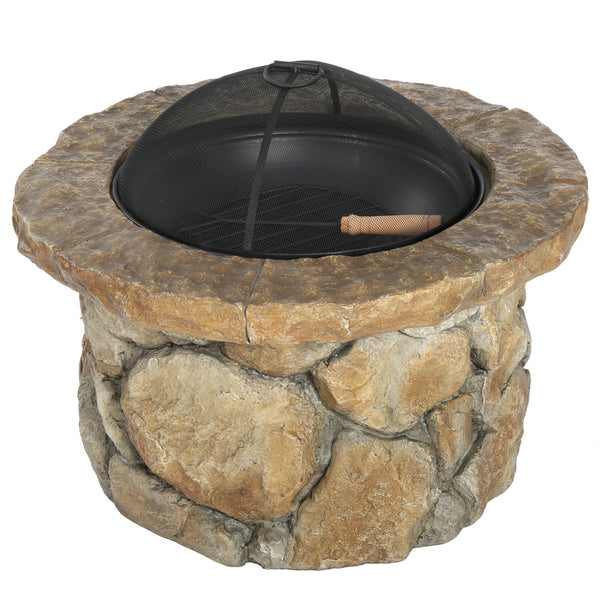 gdf studio Taylor Outdoor Lightweight Concrete Wood Burning Fire Pit