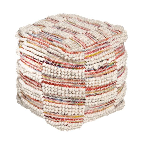 Gdf Studio Taz Contemporary Handcrafted Fabric Cube Pouf