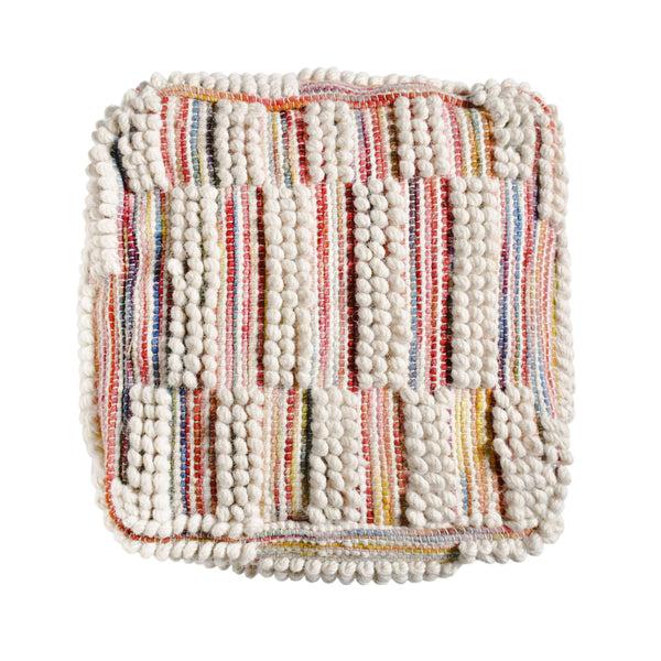 Gdf Studio Taz Contemporary Handcrafted Fabric Cube Pouf