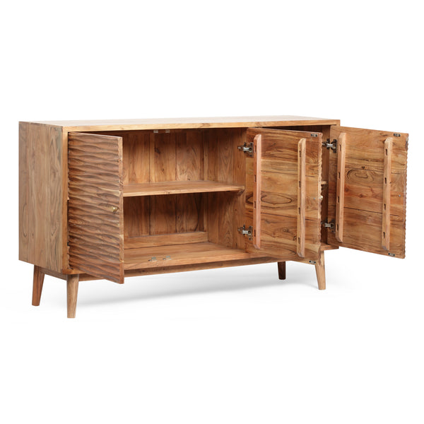 Gdf Studio Tennille Warrenton Boho Handcrafted 2 Door Acacia Wood Sideboard Natural