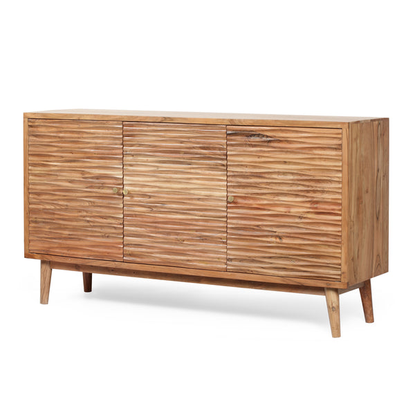 gdf studio Tennille Warrenton Boho Handcrafted 2 Door Acacia Wood Sideboard Natural