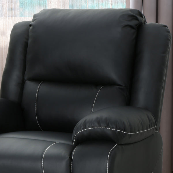 Gdf Studio Teresa Classic Tufted Leather Swivel Recliner