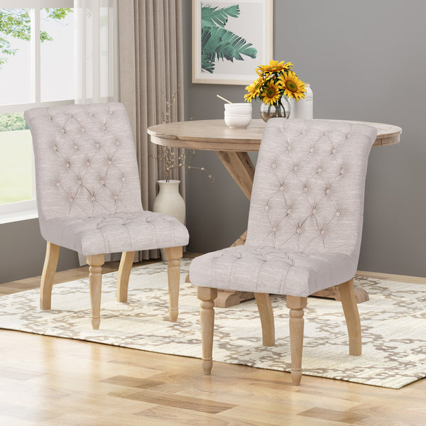 Gdf Studio Terrance Tufted Fabric Dining Chair (Set Of 2)