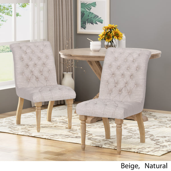Gdf Studio Terrance Tufted Fabric Dining Chair (Set Of 2)
