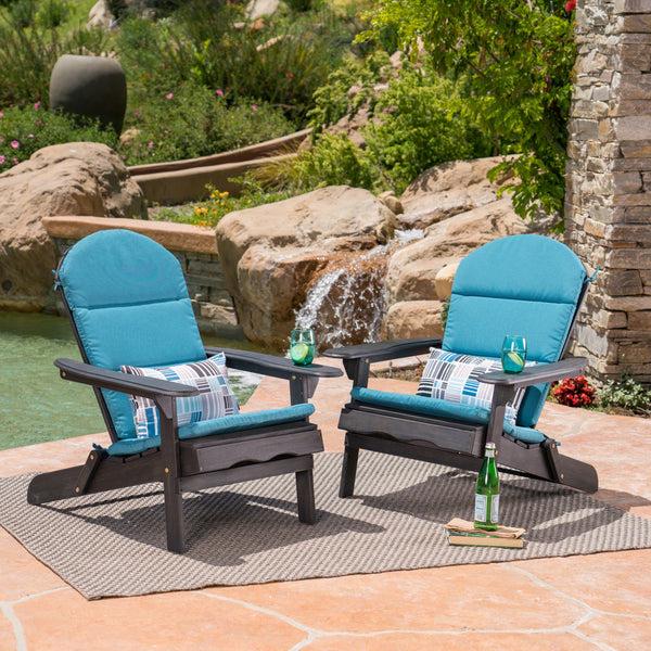 Gdf Studio Terry Outdoor Water-Resistant Adirondack Chair Cushions