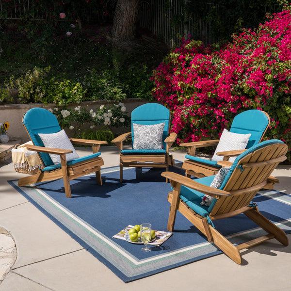 Gdf Studio Terry Outdoor Water-Resistant Adirondack Chair Cushions