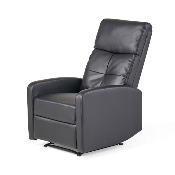Gdf Studio Teyana Contemporary Pillow Top Leather Recliner