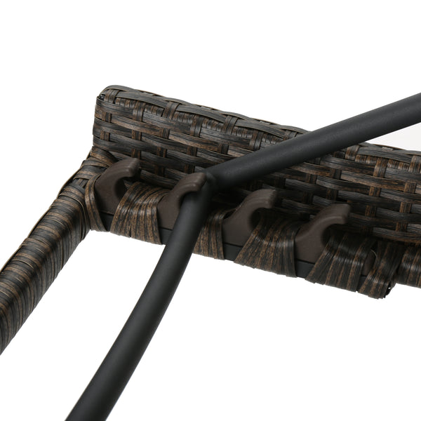 Gdf Studio Thira Outdoor Modern Adjustable Wicker Chaise Lounge Chair