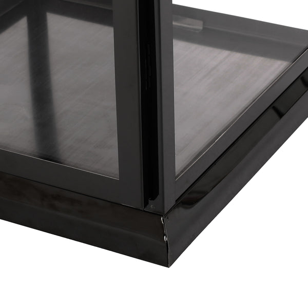Gdf Studio Tilson 22" Modern Stainless Steel Lantern