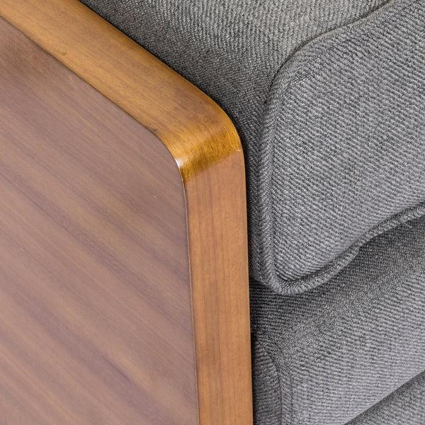 Gdf Studio Tiltonsville Mid-Century Modern Tufted Double End Chaise Lounge With Bolster Pillows