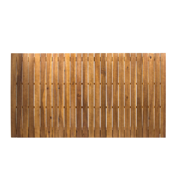 Gdf Studio Timor Outdoor 7 Piece Teak Finished Acacia Wood Dining Set