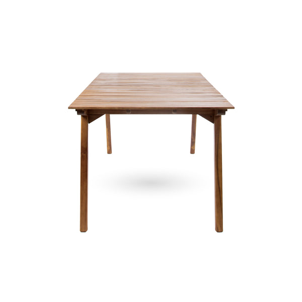 Gdf Studio Timor Outdoor 7 Piece Teak Finished Acacia Wood Dining Set
