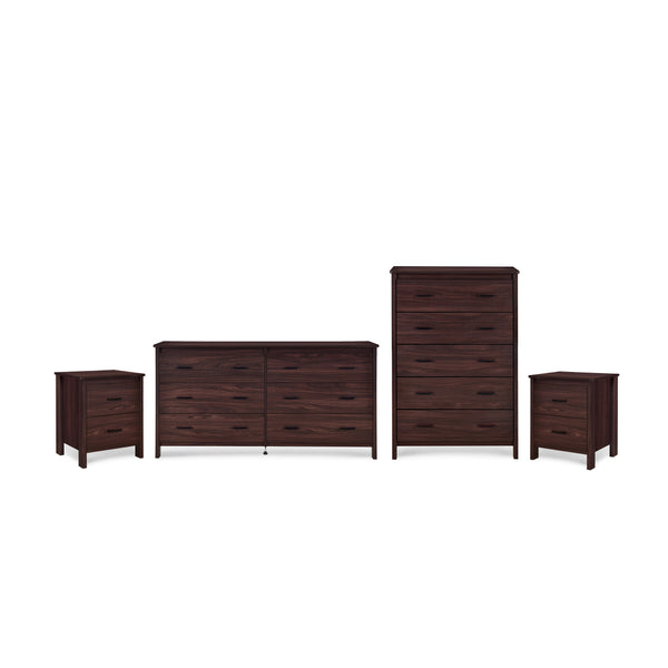 Gdf Studio Titeca Contemporary 4 Piece Dresser And Nightstand Set