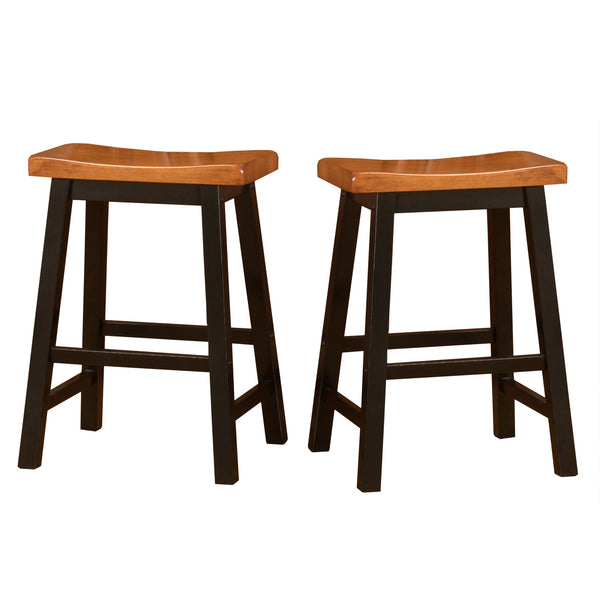 gdf studio Toluca Saddle Wood 24-Inch Counter Stool (Set of 2)