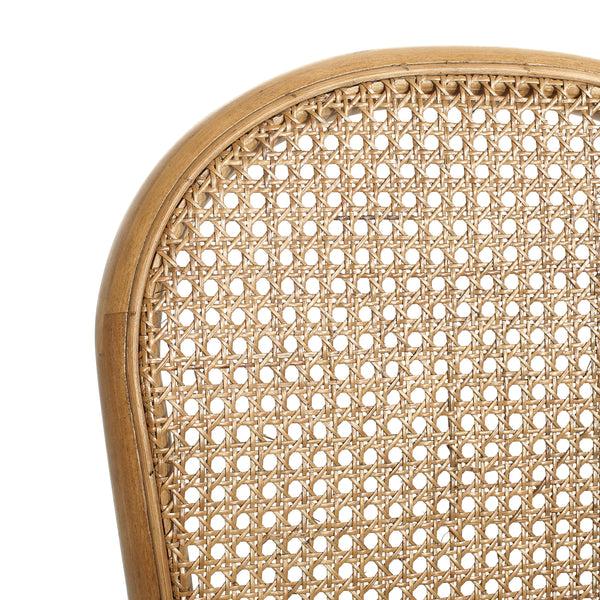Gdf Studio Torin Wood Dining Chair With Cane Rattan Wood Webbing