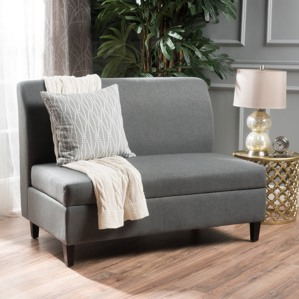 Gdf Studio Toro Versatile Modern Fabric Storage Settee