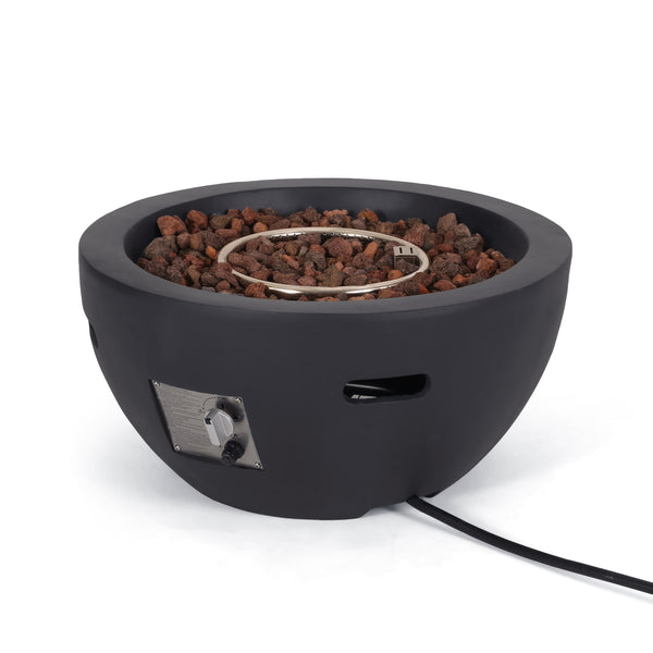 Gdf Studio Toulouse Outdoor 40 000 BTU Lightweight Concrete Fire Pit Bowl (No Tank Holder)