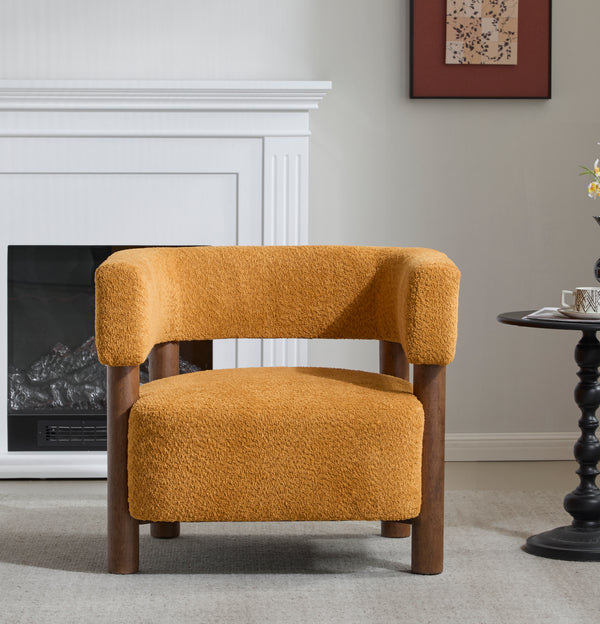 Gdf Studio Trailthorn Boucle Upholstered Accent Arm Chair