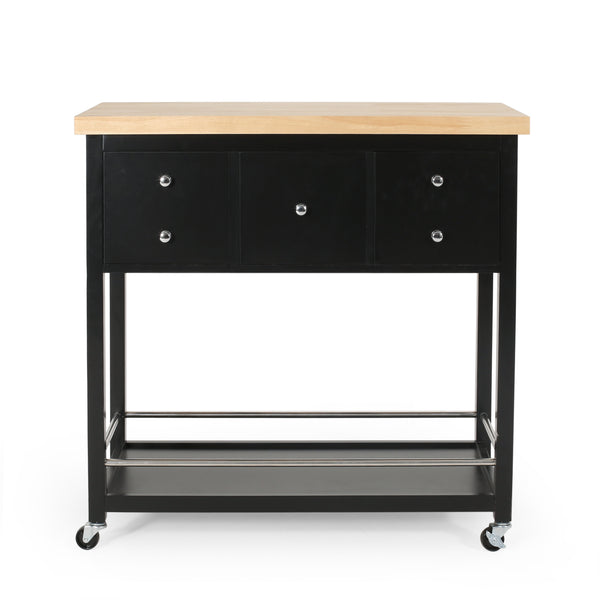 Gdf Studio Tremont Contemporary Storage Kitchen Cart With Wheels