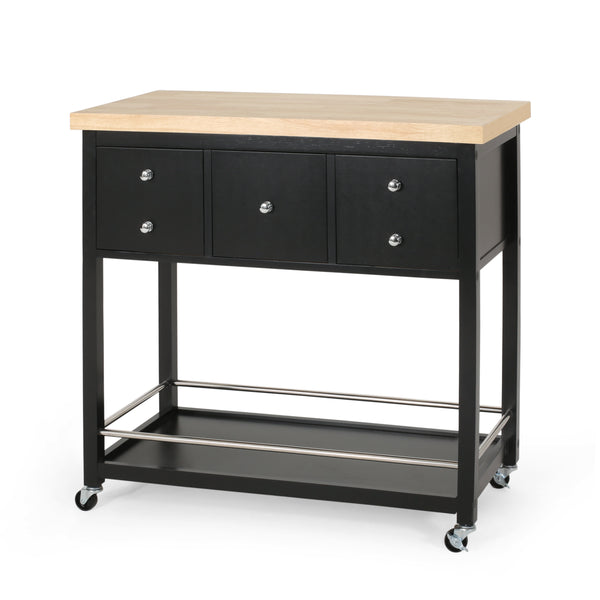 gdf studio Tremont Contemporary Storage Kitchen Cart with Wheels