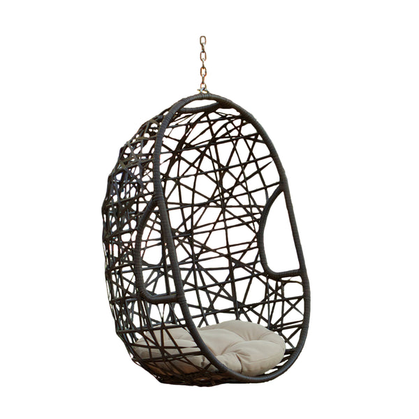 gdf studio Trevyn Indoor/Outdoor Wicker Hanging Teardrop / Egg Chair (Stand Not Included)