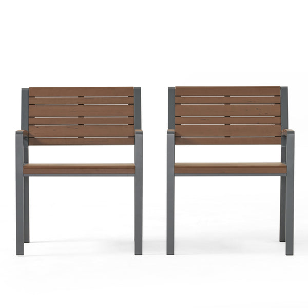 gdf studio Trimble Outdoor Aluminum Chairs Set of 2