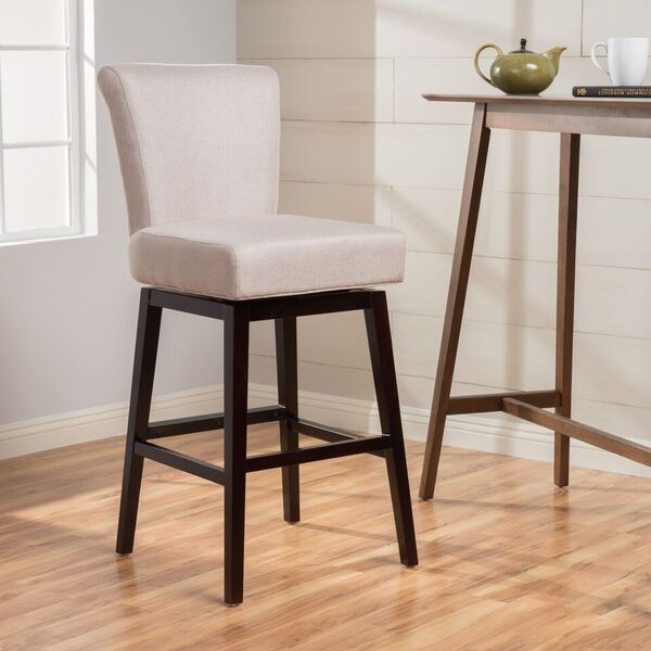 Gdf Studio Tristan 28-Inch Fabric Swivel High Back Counter Stool