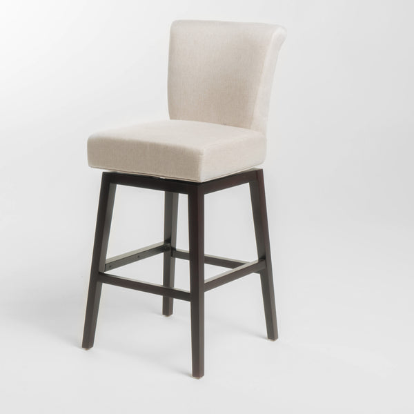 Gdf Studio Tristan 32-Inch Wheat Fabric Swivel Barstool