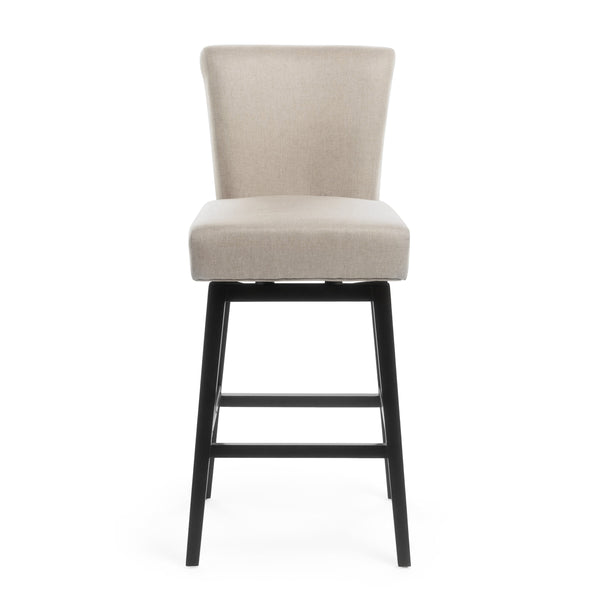 gdf studio Tristan 32-Inch Wheat Fabric Swivel Barstool