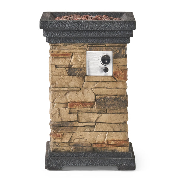 gdf studio Troy Outdoor 19-inch Liquid Propane Fire Column