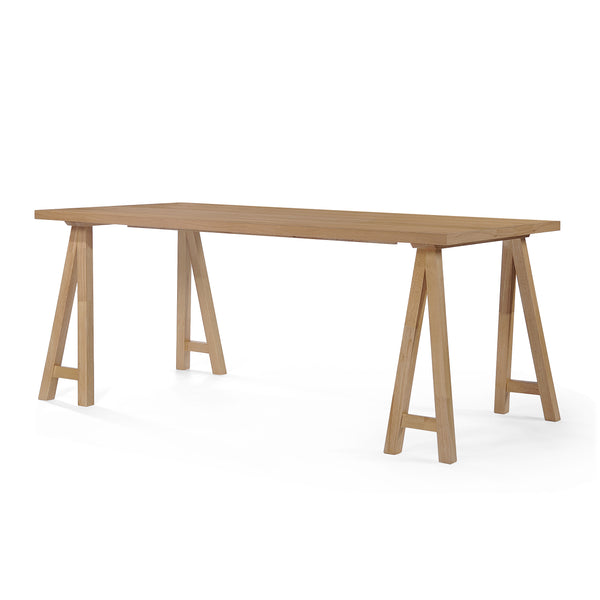 Gdf Studio Turat Mid-Century Modern 7 Piece Dining Set With A-Frame Table