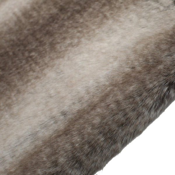 Gdf Studio Tuscan Modern Glam Striped Faux Fur Throw Blanket