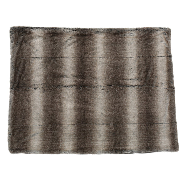 gdf studio Tuscan Modern Glam Striped Faux Fur Throw Blanket