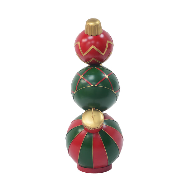 Gdf Studio TwinkleTidings Classic Stacked Christmas Ball Decoration