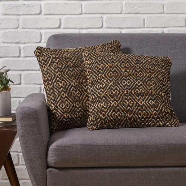 Gdf Studio Tzipporah Boho Jute And Cotton Throw Pillow (Set Of 2)