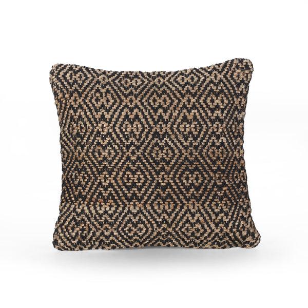gdf studio Tzipporah Boho Jute and Cotton Throw Pillow