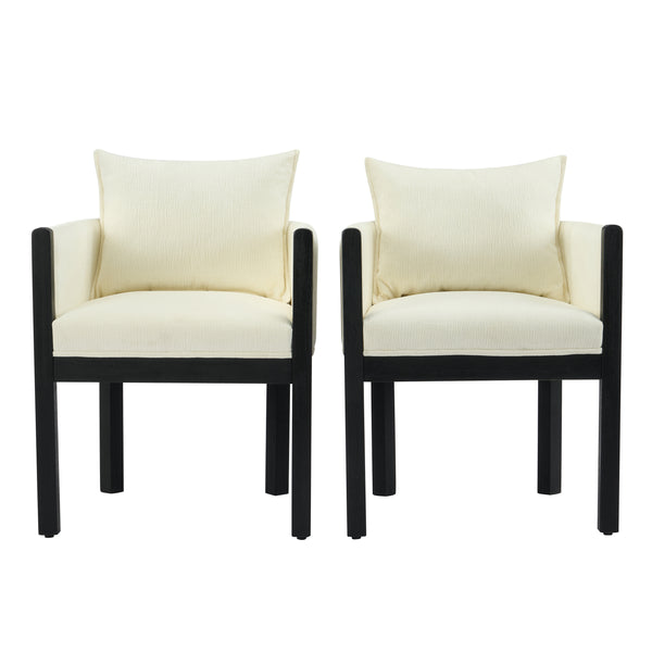 Gdf Studio Ulradarisa Linen Upholstered Armchair (Set Of 2)