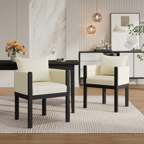 gdf studio Ulradarisa Linen Upholstered Armchair (Set of 2)